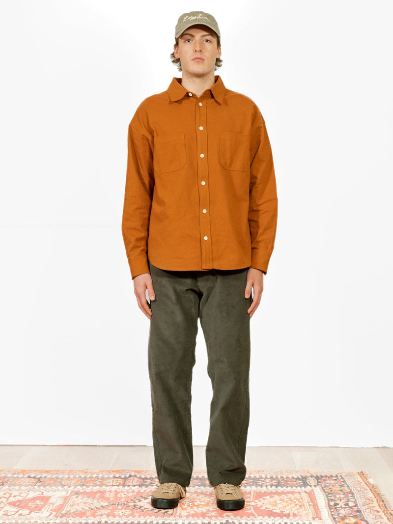 Lawlor Flannel Shirt - Terracotta - Lazy Sun