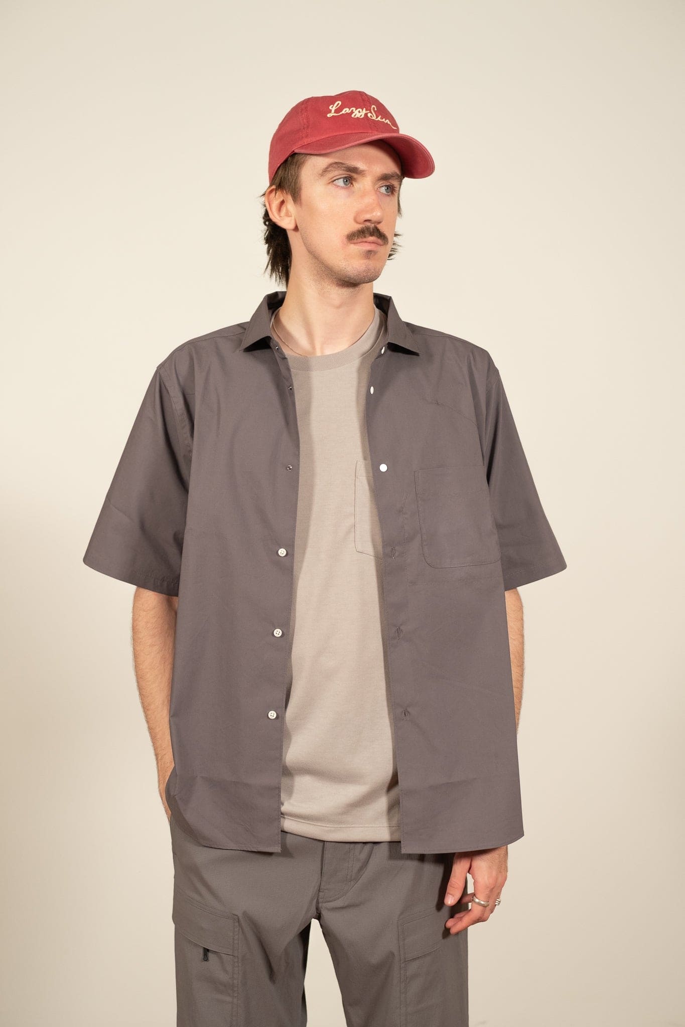 Mobility Comfort H/S Shirt - Gray - Lazy Sun