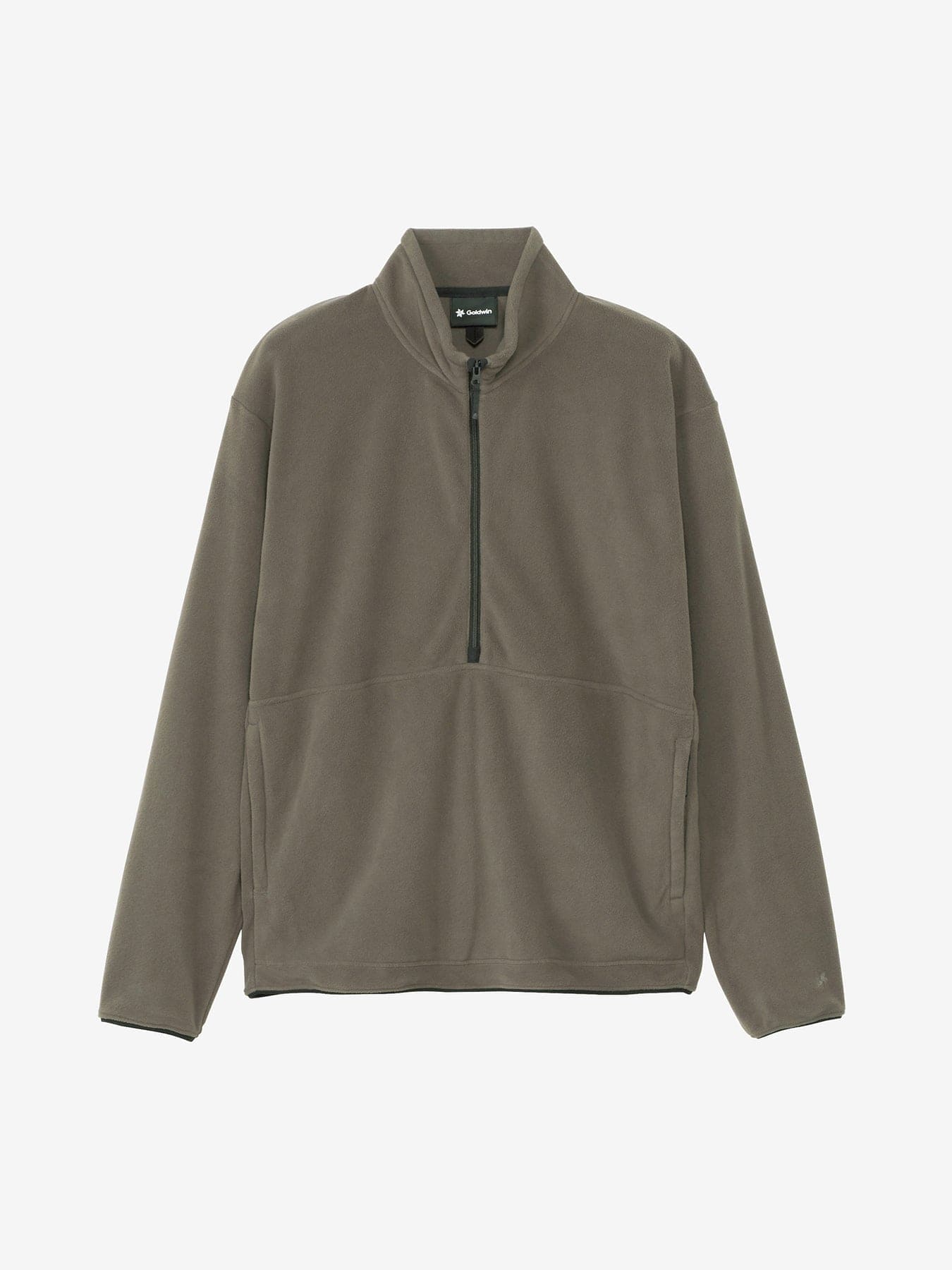 Polartec Microfleece Half Zip Pullover - Taupe Gray - Lazy Sun