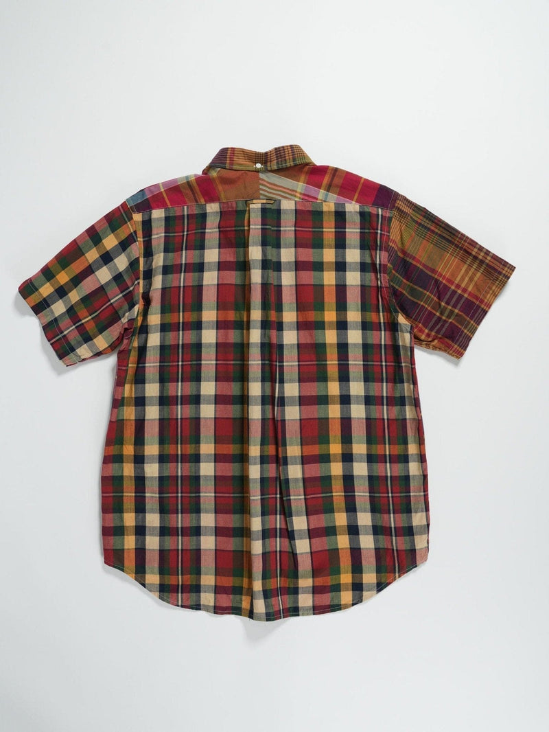 Popover BD Shirt - Red Khaki Cotton Big Plaid - Lazy Sun