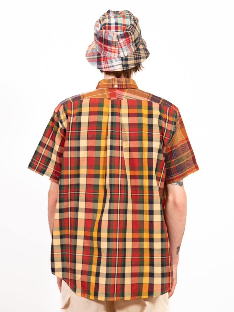 Popover BD Shirt - Red Khaki Cotton Big Plaid - Lazy Sun