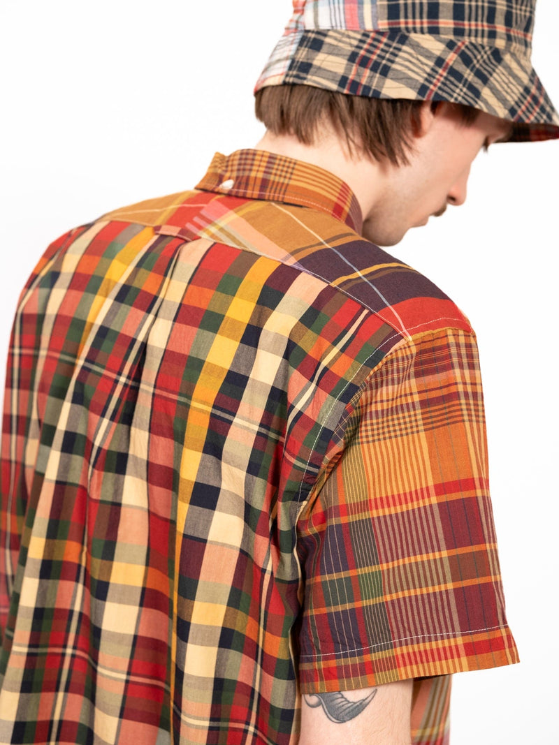 Popover BD Shirt - Red Khaki Cotton Big Plaid - Lazy Sun