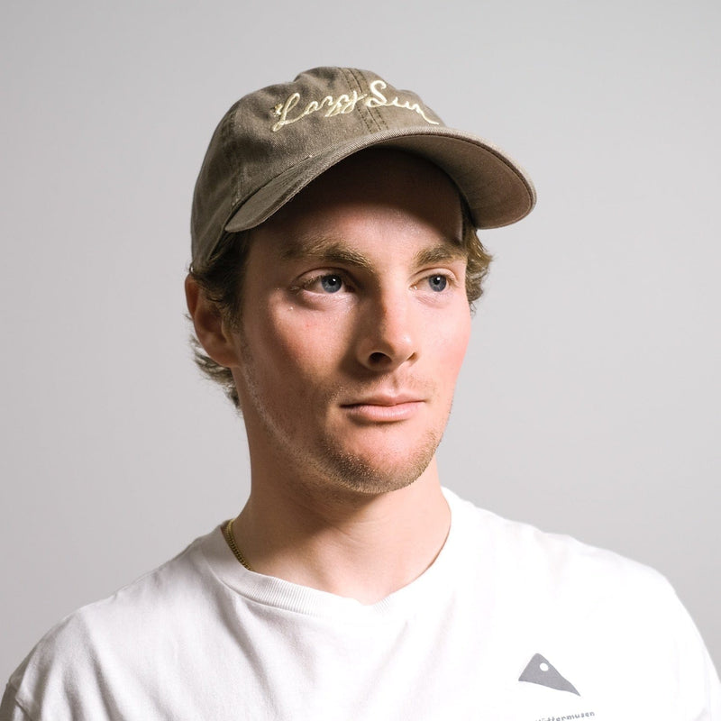 Washed Twill Cap - Washed Olive - Lazy Sun