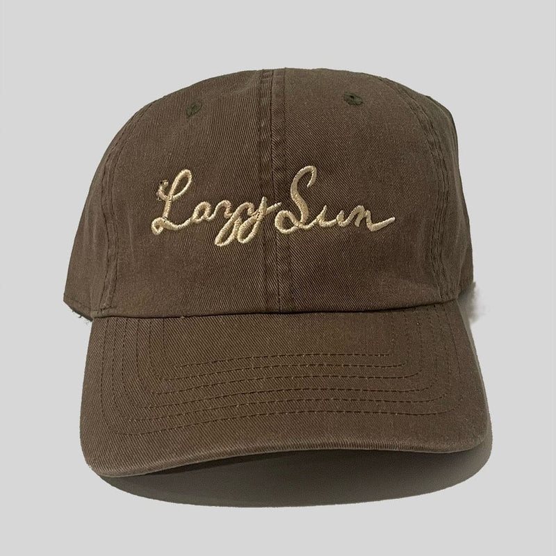 Washed Twill Cap - Washed Olive - Lazy Sun