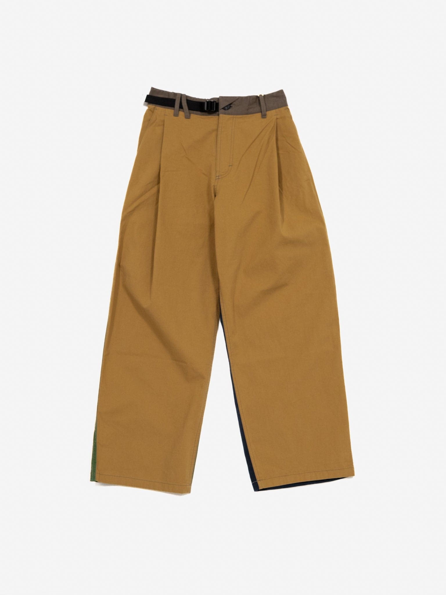 Wide Tuck Pants - Olive Mix - Lazy Sun