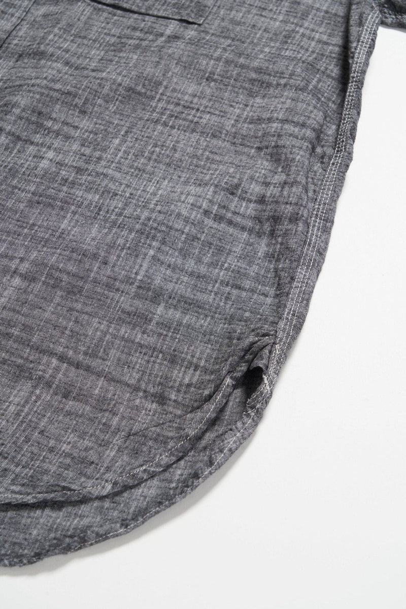 Work Shirt - Black Cotton Slub - Lazy Sun