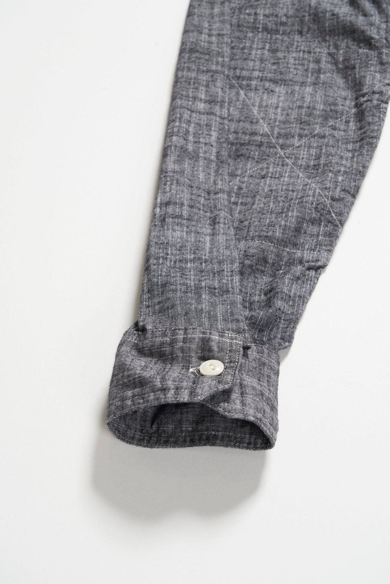 Work Shirt - Black Cotton Slub - Lazy Sun