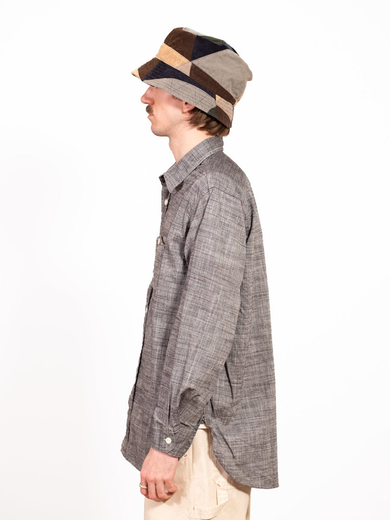 Work Shirt - Black Cotton Slub - Lazy Sun